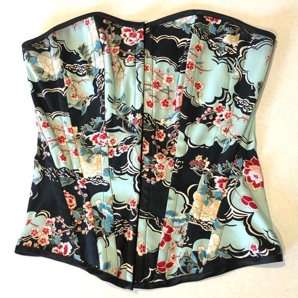 Charlotte Russe Tops - Vintage 90’s Charlotte Russe Floral Cherry Blossom Corset Top - M